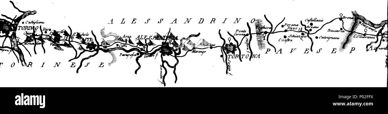 . Englisch: Fleuron aus Buch: eine kurze Darstellung der Straßen Italiens für die Verwendung von Herren, die mit dem Post reisen, mit einer vollständigen Beschreibung der der Städte, Gemeinden, Dörfer und Flüsse, und eine Erklärung [sic] der Blick für einige Milles [sic] auf jeder Seite der Straße in dreiundzwanzig geographische Karten,... 27 Eine kurze Darstellung der Straßen Italiens für die Verwendung von Herren, die Reise mit der post Fleuron T 089049-9 Stockfoto