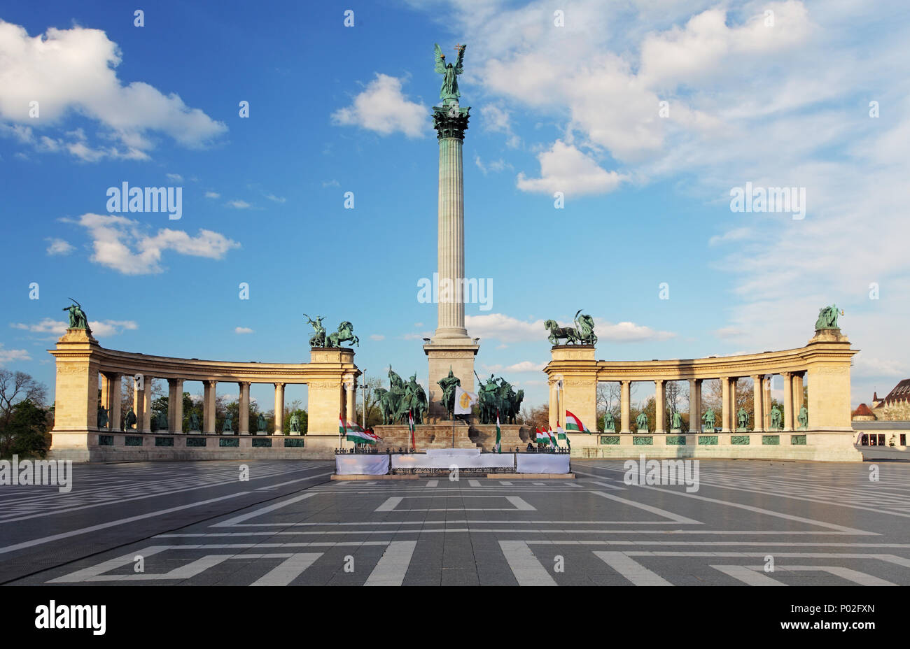 Heldenplatz in Budapest, Ungarn Stockfoto