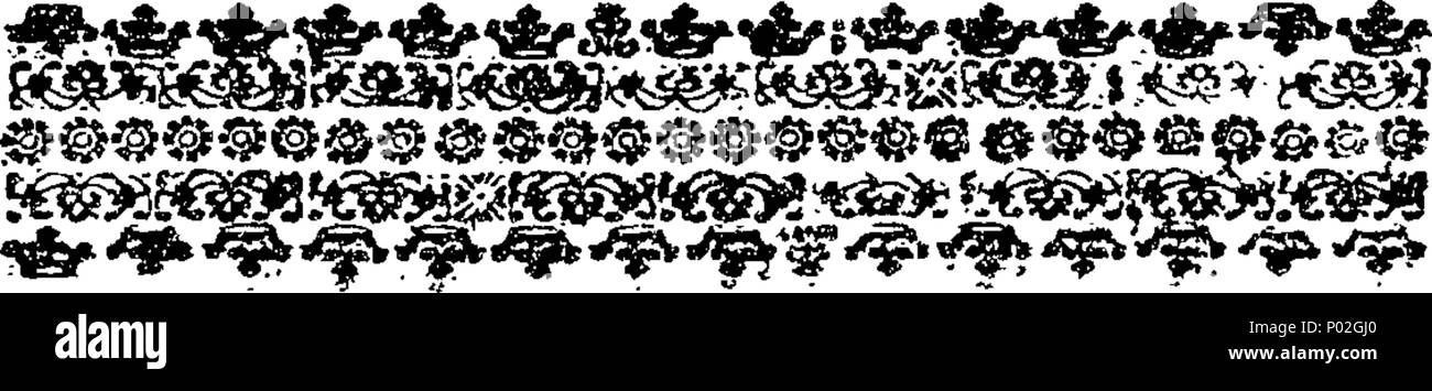 . Englisch: Fleuron aus Buch: ein Katalog von Büchern, sowohl antient ..., ... durch die Auktion wird verkauft, an der Guild-Hall Lager... Anfang am Montag, den 6. Dezember... Von T.Goddard, und W. Chase. ... 30 ein Katalog der Bücher Fleuron T 190373-5 Stockfoto