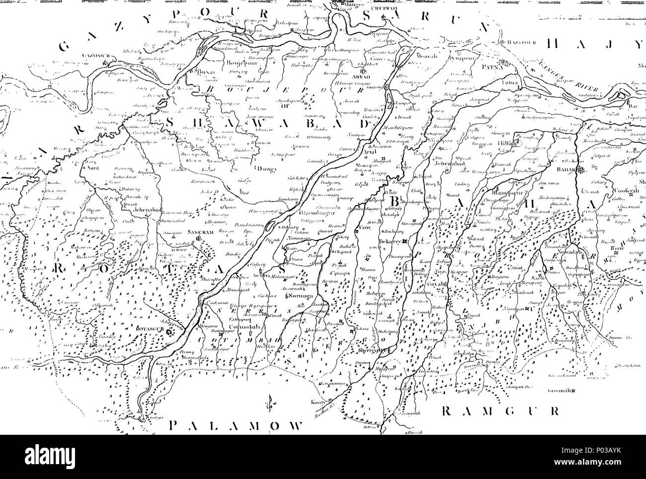 . Englisch: Fleuron aus Buch: eine Bengal atlas: enthält Karten für das Theater von Krieg und Handel auf der Seite Hindoostan. Von den ursprünglichen Erhebungen zusammengestellt; und im Auftrag des Herrn Abgeordneten des Verwaltungsrats für die Angelegenheiten des Ostens India-Company veröffentlicht. Von James Rennell, Ende der Ingenieure und Geometer Allgemein In Bengalen. 24 EINE bengal Atlas - mit Karten für das Theater von Krieg und Handel auf der Seite Hindoostan Fleuron T 144418-2 Stockfoto