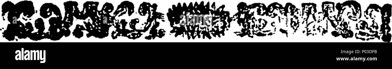 . Englisch: Fleuron aus Buch: ein Jahrhundert der philosophischen Paradoxien in zwei Teilen, I. ein Essay auf die wahrscheinliche Lösung des 45 überraschenden Paradoxien, in diesem ausgezeichneten geographischen Grammatik, Schrift durch die vernünftige S. Gordon, A. M. und F. R. S. II. Enthält 55 neue und erstaunliche Paradoxien, einige in Vers, einige in Prosa, die von verschiedenen Autoren extrahiert, als Varemus, Braun, Boyle, Rohault, &c. Und die Verfasser der Tagebücher, beide in Großbritannien und Irland. Zu dem ist eine Anlage, mit Antworten zu den hundert Arithmetische Probleme, Links unanswer in Hill's Arithmetick Stockfoto