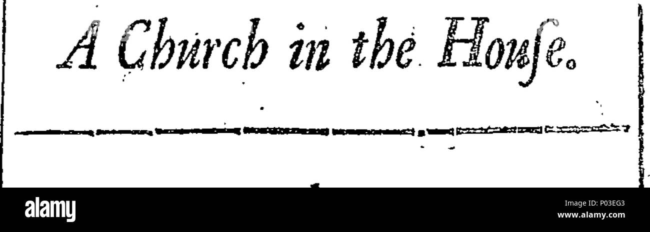 . Englisch: Fleuron aus Buch: eine Kirche im Haus. Eine Predigt über die Familie - Religion. Veröffentlichen würde auf Wunsch von einigen, die den Stoff der Predigt es in London, 26.04.16 gehört. 1704. Von Matthew Henry, Diener des Evangeliums in Chester. 36 eine Kirche im Haus Fleuron T 055079-3 Stockfoto
