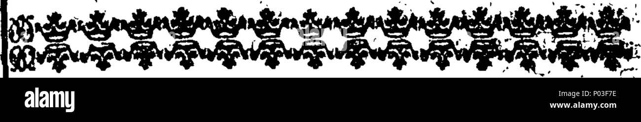 . Englisch: Fleuron aus Buch: eine Sammlung von Adressen, die vom Englischen und Schottischen Presbyterianer, King James VII dargestellt. Zu denen hinzugefügt werden, zwei Adressen der Königlichen Burrows in Schottland, auf die Geburt des Prinzen von Wales. 38 eine Sammlung von Adressen, die von der englischen und schottischen Presbyterianer, King James Vii Fleuron T 055710-1 Stockfoto