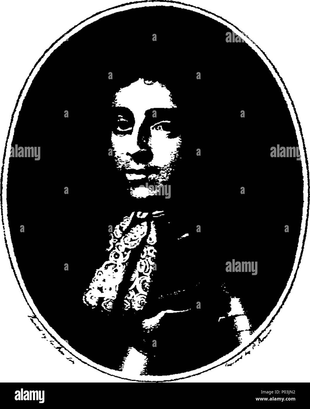 . Englisch: Fleuron aus Buch: eine Sammlung von originalen Royal Briefe, geschrieben von König Karl der Erste und der Zweite, König James, der Zweite; und der König und Königin von Böhmen; zusammen mit original Briefe, von König Karl der Erste und der Zweite, König James die Zweite geschrieben, und der König und die Königin von Böhmen; zusammen mit original Briefe, die von Prince Rupert, Charles Louis Pfalzgraf, die Herzogin von Hannover geschrieben, und andere hochrangige Personen; aus dem Jahr 1619, im Jahre 1665. Gewidmet, mit der Erlaubnis, zu Seiner Majestät, von Sir George Bromley, Bart. Illustriert mit eleganten Gravuren Stockfoto