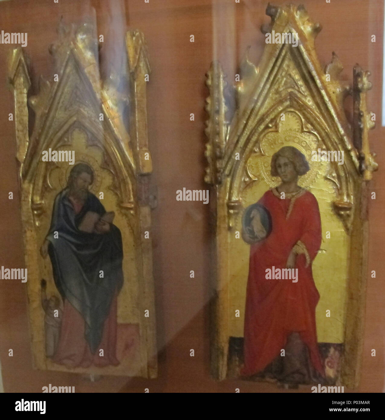 . Malerei in der Nationalen Pinacotheque, Siena. San Matteo, San Galgano. Datum unbekannt. Andrea di Bartolo (1360 - 1428) Alternative Namen Andrea di Bartolo Cini Beschreibung italienischer Maler der Schule von Siena Datum der Geburt / Tod zwischen 1360 und 1370 1428 Ort der Geburt / Todes Siena Siena Arbeit Periode der frühen Renaissance Arbeitsort Siena Authority control: Q 390098 VIAF:?:? ISNI 50131806 0000 0000 8228 5396 ULAN:?? Nr 500024770 LCCN: 88003533 NLA:? 35883901 WorldCat 356 Andrea di Bartolo, San Matteo, San Galgano Stockfoto