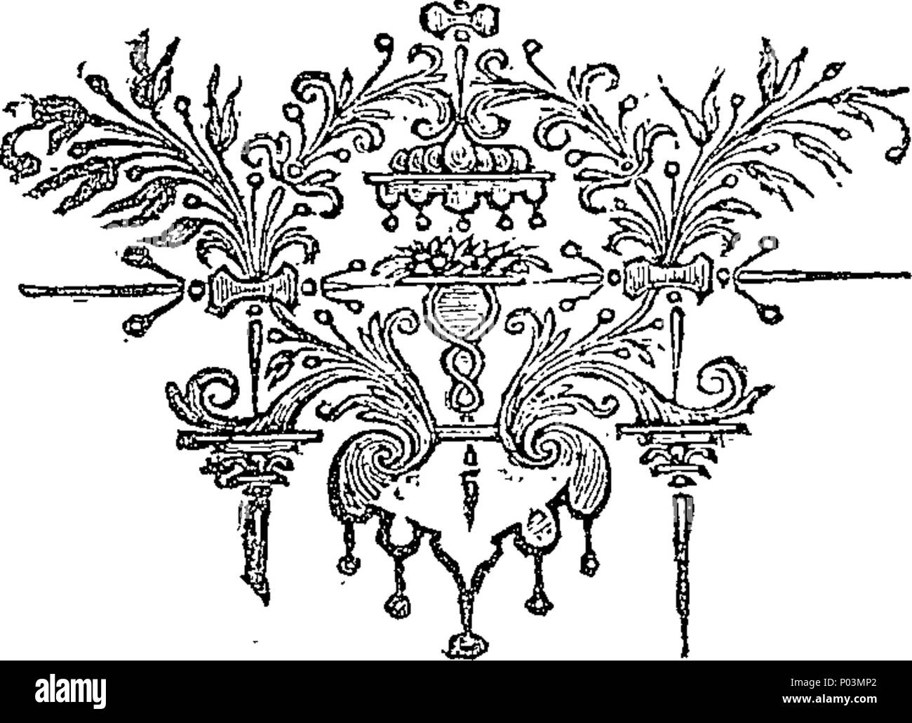 . Englisch: Fleuron aus Buch: ein Kommentar auf der historischen Bücher des Alten Testaments, nämlich Genesis. Exodus. 3.Mose. Zahlen. Deuteronomium. Joshua. Richter. Ruth. I. Samuel. Ii. Samuel. I. in der Könige. Ii. Könige. I. in der Chronik. Ii. Chroniken. Esra. Nehemia. Esther. In zwei Bänden. Durch die richtige Hochwürden in Gott, Dr. Patrick Symon, Ende Herrn Bischof von Ely. Die fünfte Ausgabe korrigiert. Zu dem ist ein compleat alphabetischen Tabelle hinzugefügt. 52 ein Kommentar auf der historischen Bücher des Alten Testaments, viz Fleuron T 132650-13 Stockfoto