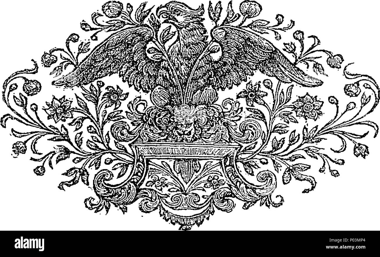 . Englisch: Fleuron aus Buch: ein Kommentar auf der historischen Bücher des Alten Testaments, nämlich Genesis. Exodus. 3.Mose. Zahlen. Deuteronomium. Joshua. Richter. Ruth. I. Samuel. Ii. Samuel. I. in der Könige. Ii. Könige. I. in der Chronik. Ii. Chroniken. Esra. Nehemia. Esther. In zwei Bänden. Durch die richtige Hochwürden in Gott, Dr. Patrick Symon, Ende Herrn Bischof von Ely. Die fünfte Ausgabe korrigiert. Zu dem ist ein compleat alphabetischen Tabelle hinzugefügt. 52 ein Kommentar auf der historischen Bücher des Alten Testaments, viz Fleuron T 132650-15 Stockfoto