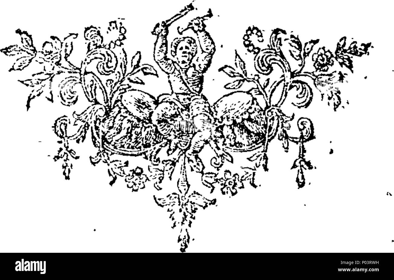 . Englisch: Fleuron aus Buch: A compleat Collection von bemerkenswerten tryals der berüchtigtsten Übeltäter, an den Sitzungen - Haus im alten Baily, für die in der Nähe der vergangenen fünfzig Jahre; für die folgenden Verbrechen, nämlich Murthers, Highway-Robbing, Pyracy, House-Breaking, Foot-Padding, Vergewaltigungen, Sodomie, Bestialität, Polygamie, Fortune-Stealing, Kernbohren, Entführung, Shop-Lifting, Pertury, Nachahmung der Münze, Excheckr-Bills, Bank-Notes, Briefmarken, &c. Zusammen mit einem bestimmten Account von Ihrem Verhalten zum Tode verurteilt, und Dying-Speeches. Getreu der Bücher von Trvals gesammelt, und Papiere von M Stockfoto