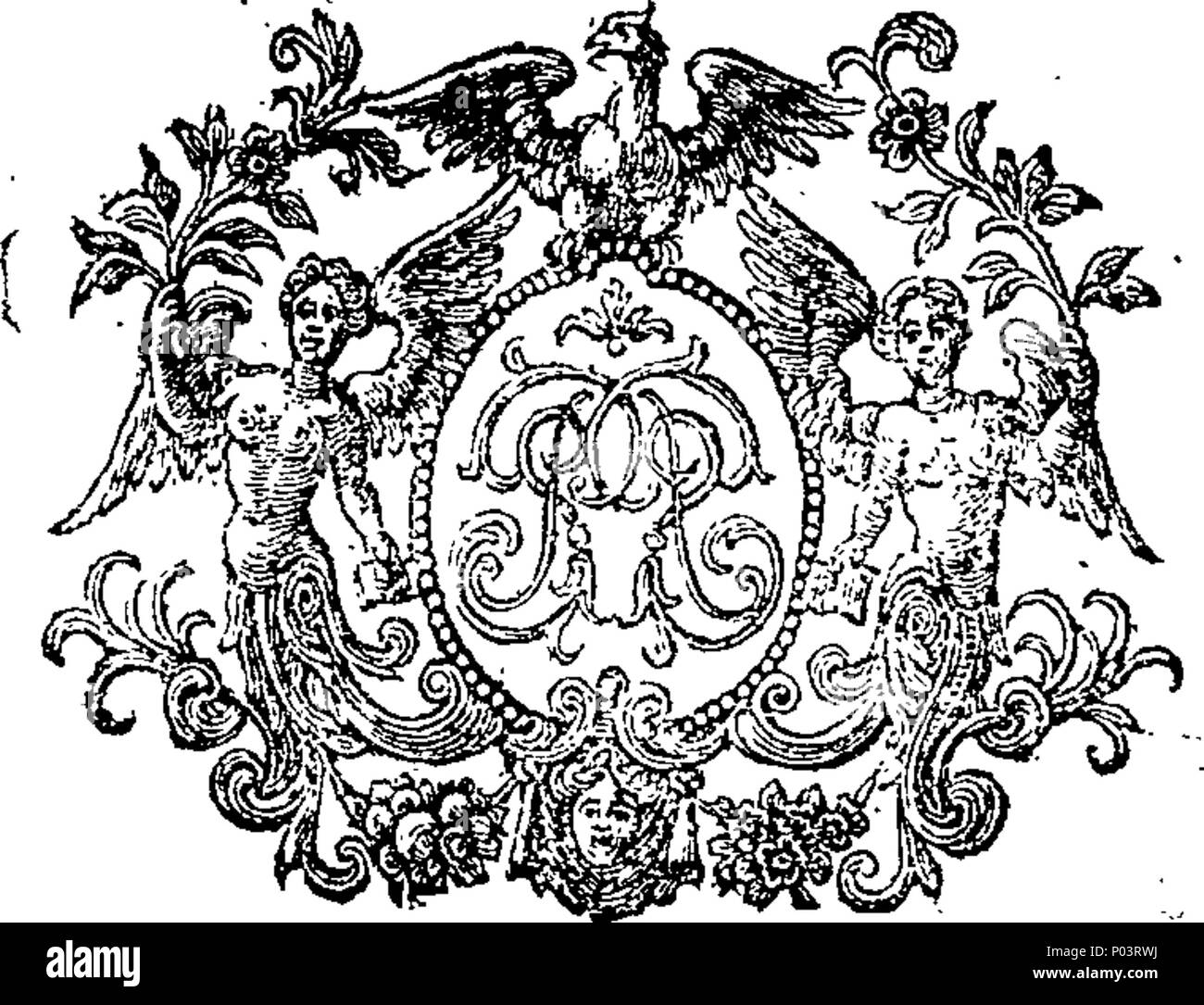 . Englisch: Fleuron aus Buch: A compleat Collection von bemerkenswerten tryals der berüchtigtsten Übeltäter, an den Sitzungen - Haus im alten Baily, für die in der Nähe der vergangenen fünfzig Jahre; für die folgenden Verbrechen, nämlich Murthers, Highway-Robbing, Pyracy, House-Breaking, Foot-Padding, Vergewaltigungen, Sodomie, Bestialität, Polygamie, Fortune-Stealing, Kernbohren, Entführung, Shop-Lifting, Pertury, Nachahmung der Münze, Excheckr-Bills, Bank-Notes, Briefmarken, &c. Zusammen mit einem bestimmten Account von Ihrem Verhalten zum Tode verurteilt, und Dying-Speeches. Getreu der Bücher von Trvals gesammelt, und Papiere von M Stockfoto