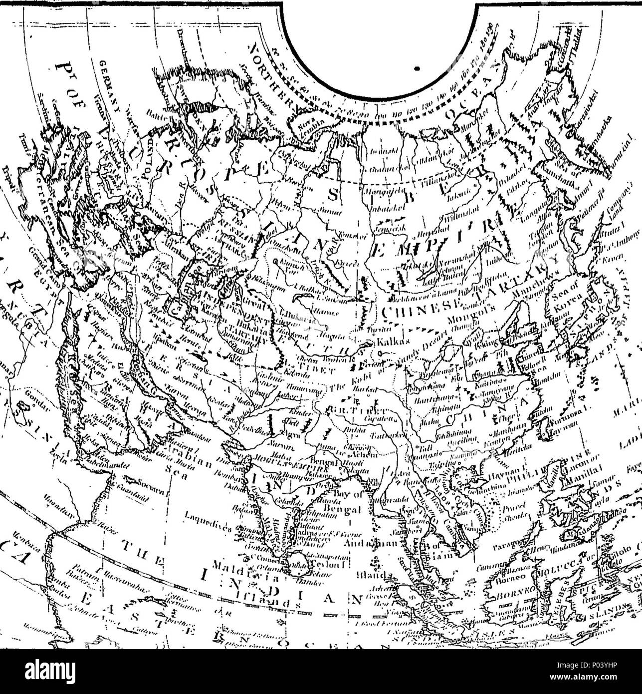 . Englisch: Fleuron aus Buch: eine vollständige geographische Wörterbuch, oder universal Ortsverzeichnis; von alten und modernen Geographie: Mit einem vollständigen, besonderen, und genaue Beschreibung der bekannten Welt, in Europa, Asien, Afrika und Amerika: Bestehend aus einem kompletten System von Geographie, illustriert mit richtigen Karten und eine herrliche Aussicht auf die wichtigsten Städte, &c. und chronologische Tabellen der Staaten Europas. Die geographische Teile von John seally, A. M. Mitglied der Römischen Akademie; Autor der Histoire Chronologique, Sacre'e et Profane; Elemente der Geographie und Astronomie, &c. &C. Interspers Stockfoto