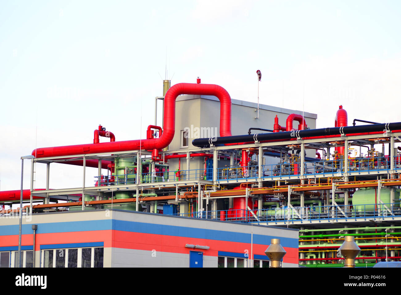 Chemische Industrie - Fabrik für die Herstellung von chemischen Erzeugnissen, - Architektur und Ausstattung Stockfoto