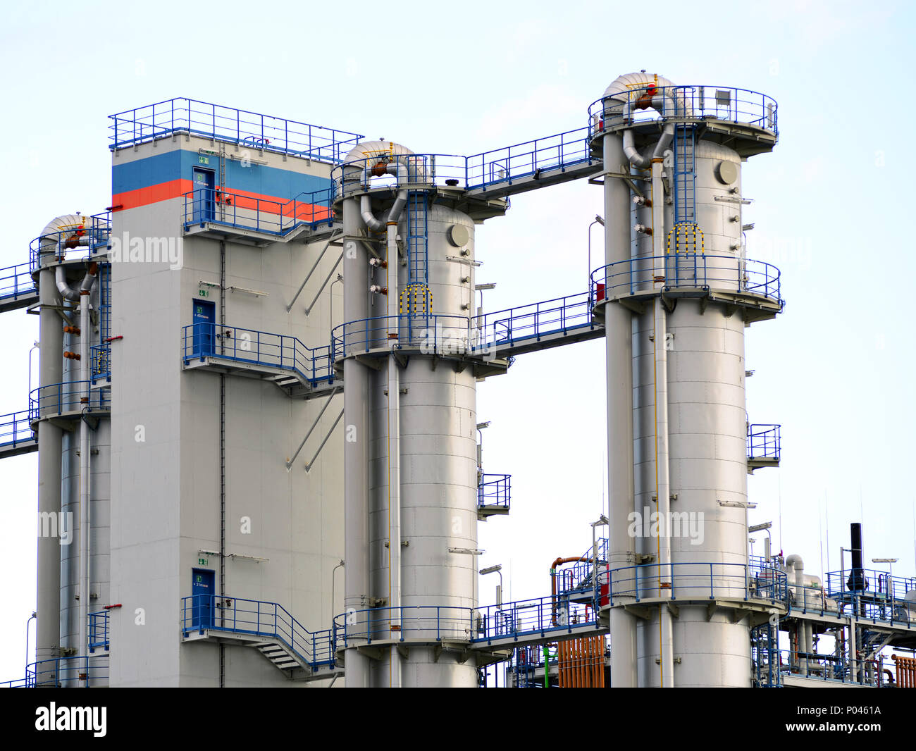 Chemische Industrie - Fabrik für die Herstellung von chemischen Erzeugnissen, - Architektur und Ausstattung Stockfoto
