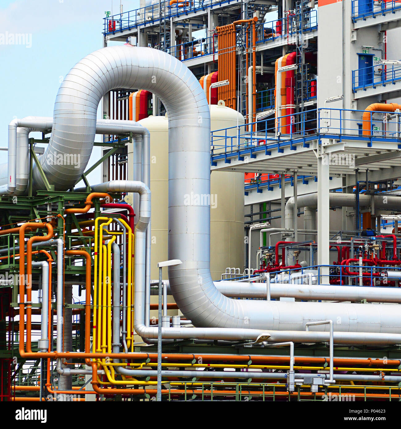 Chemische Industrie - Fabrik für die Herstellung von chemischen Erzeugnissen, - Architektur und Ausstattung Stockfoto