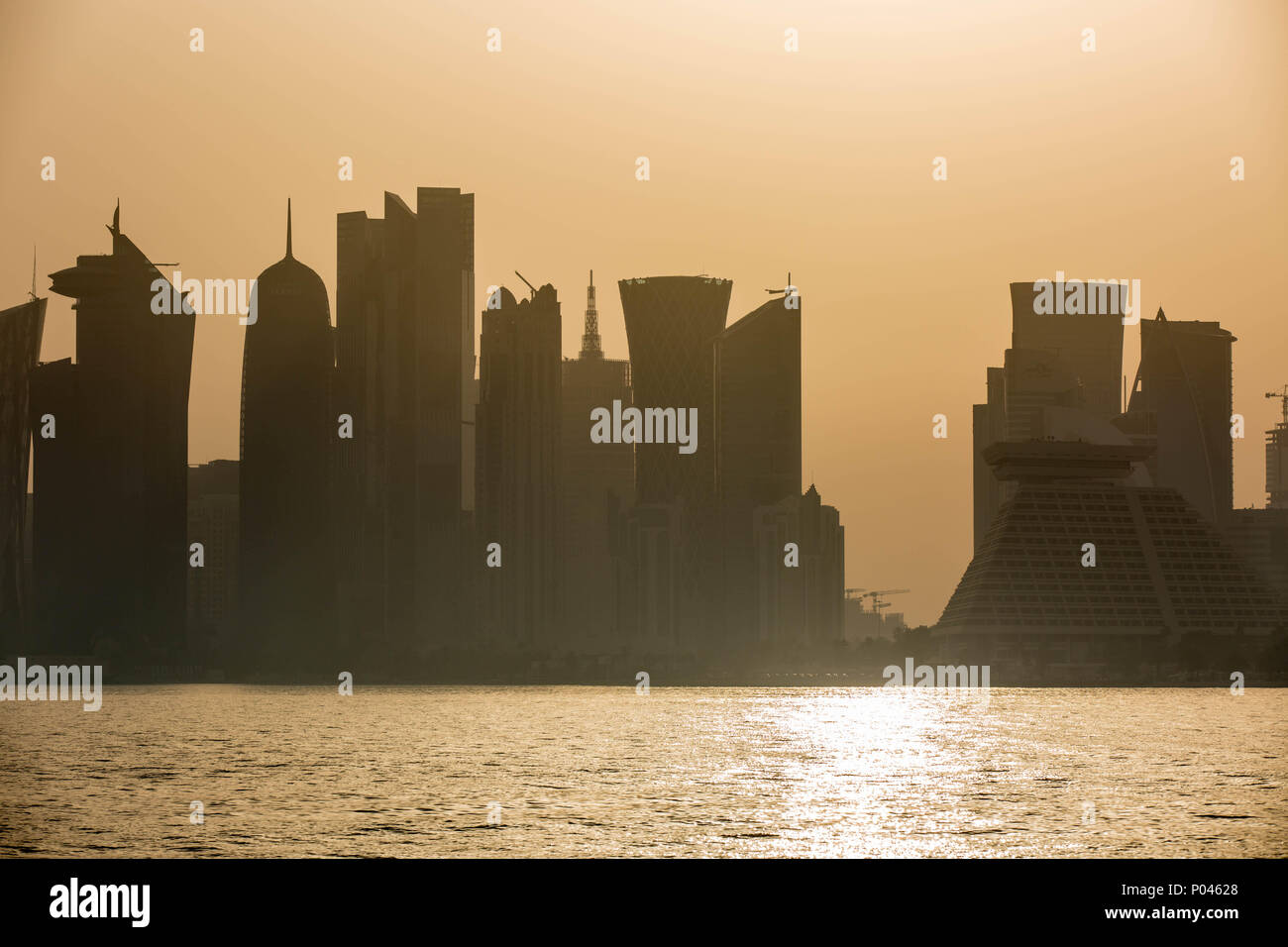 Doha Sonnenuntergang Stockfoto