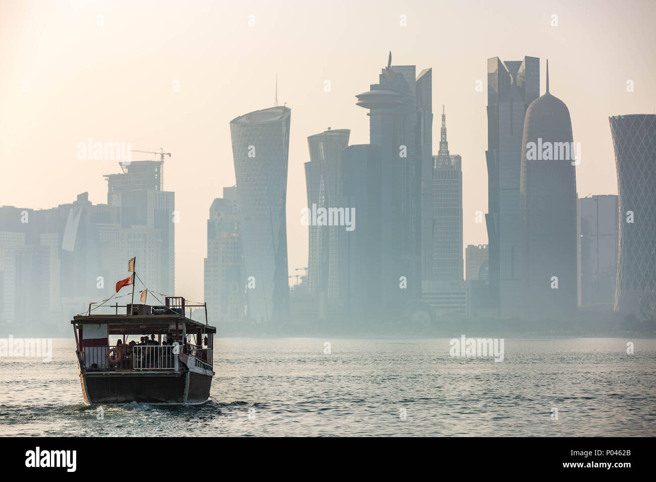 Doha Sonnenuntergang Stockfoto