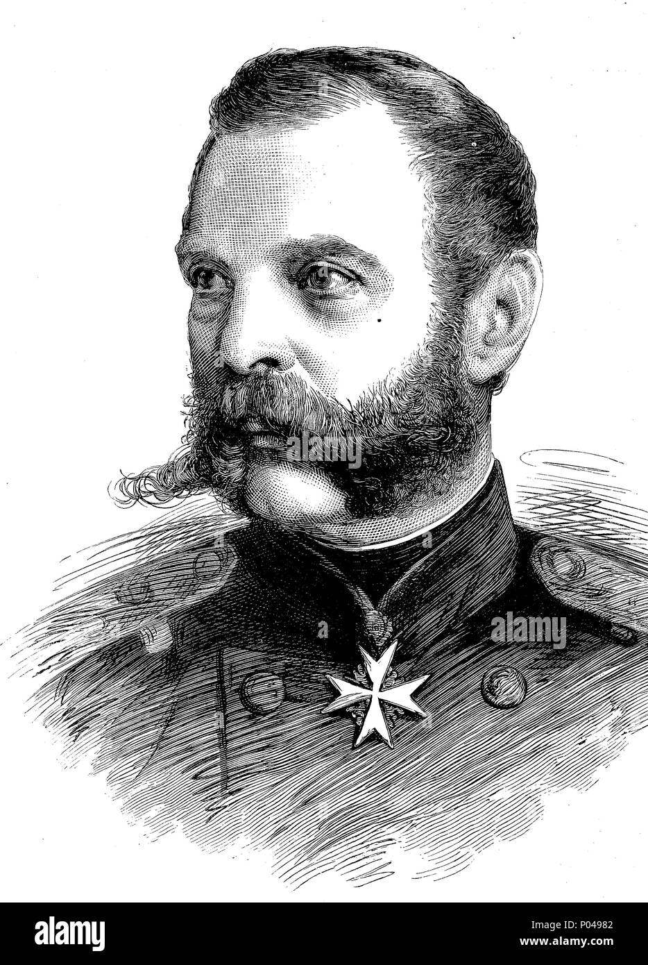 , Zar Alexander II. von Russland. Alexander II., Aleksandr II Nikolajewitsch, 1818-1881, war der Kaiser von Russland ab dem 2. März 1855 bis zu seiner Ermordung am 13. März 1881, digital verbesserte Reproduktion einer Vorlage drucken aus dem Jahr 1881 Stockfoto