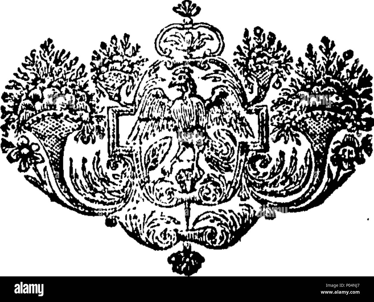 . Englisch: Fleuron aus Buch: A compendious System der natürlichen Philosophie, mit Noten. Mit der mathematischen Demonstrationen, und einige gelegentliche Bemerkungen. Teil II. Und hydrostaticks Pneumaticks. Die sind im Anhang einige Diplomarbeiten in Bezug auf diese Themen. Von J. Rowning, M., Rektor der Anderby in Lincolnshire und Fellow des Magdalen College in Cambridge. 57A compendious System der natürlichen Philosophie, mit Noten Fleuron T 081173-1 Stockfoto