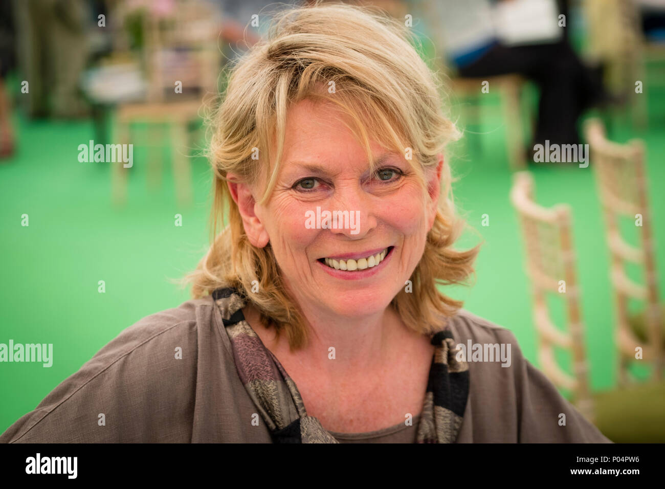 Rita Carter: Science Writer - Autor des Buches "Das Gehirn in Minuten, sprechen im Hay Festival der Literatur und Künste, Wissenschaft 2018 und Medical Writer, Rita Carter hat zweimal die Medizinische Journalistenverband Preis für herausragende Beitrag zum medizinischen Journalismus ausgezeichnet worden. Sie hat mehrere Bücher geschrieben und für die Royal Society Preis für wissenschaftliche Bücher in die engere Wahl gezogen Stockfoto