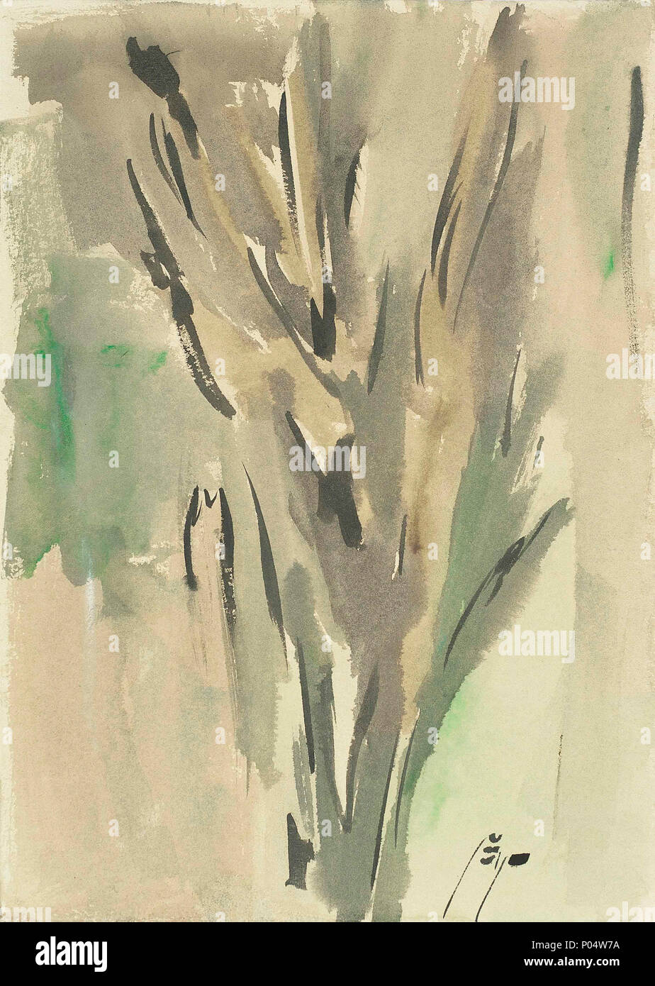 . Englisch: Untitled (von den Bäumen Serie) in Persisch unterzeichnet (unten rechts) Gouache auf Papier 24 5/8 x 17 7/8 in. (62,5 x 45,2 cm.). Datum unbekannt. Sohrab Sepehri (1928 - 1980) Beschreibung iranischer Maler, Dichter und Schriftsteller Geburtsdatum / Tod vom 7. Oktober 1928 vom 21. April 1980 Ort der Geburt / Todes Kashan Teheran Arbeitsort Iran (Tehran) Kontrolle: Q 469991 VIAF:?:? ISNI 41851171 0000 0001 0891 0226 LCCN: 80002910 GND:?N??: 028276809 119026546 SUDOC WorldCat 1 Untitled (von den Bäumen Serie) Stockfoto