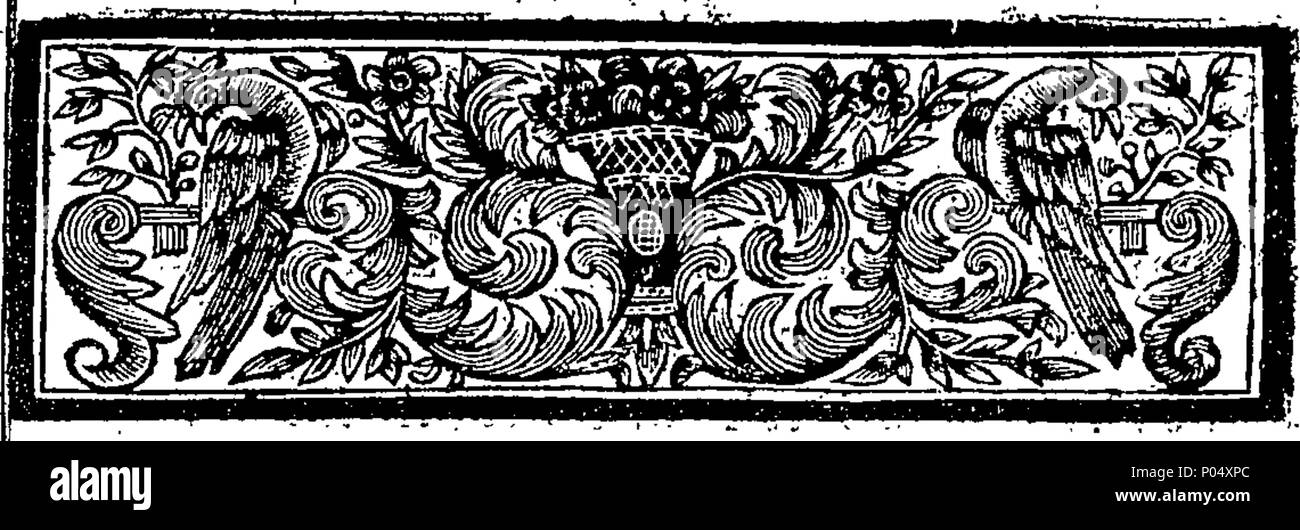 . Englisch: Fleuron aus Buch: ein tröstliches Brief an die Buchsen von Großbritannien. Ursprünglich in Englisch geschrieben, anlässlich der takiug [sic] von Vigo; durch eine irische, Römischen, Spanisch, Runaway, Rebel - Kapitän. Englisch gemacht von einem Herrn von Oxford. 72 ein tröstliches Brief an die Buchsen von Großbritannien Fleuron T 225268-3 Stockfoto