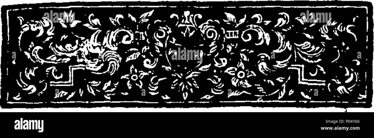 . Englisch: Fleuron aus Buch: eine Kopie des letzten Testament von Thomas Kerl Esq; 73 eine Kopie des letzten Testament von Thomas Kerl Esq; Fleuron N 004813-3 Stockfoto