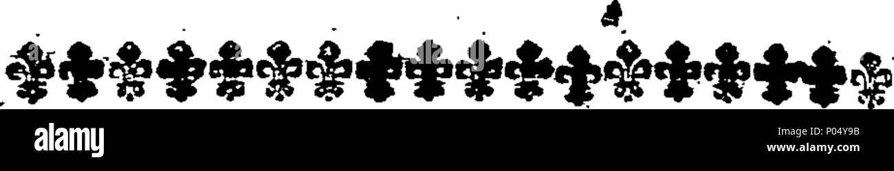 . Englisch: Fleuron aus Buch: eine Kopie der Umfrage für die Ritter der Grafschaft für die Grafschaft Suffolk, in Ipswich, 12.08.30. Anno dom. 1727. Robert Goodrich, Esq; High Sheriff. Kandidaten, Sir William Barker Sir Jermyn Davers, Baronets. John Holt, Esquire. 73 eine Kopie der Umfrage für die Ritter der Grafschaft für die Grafschaft Suffolk, in Ipswich, Aug Fleuron T 099864-5 Stockfoto