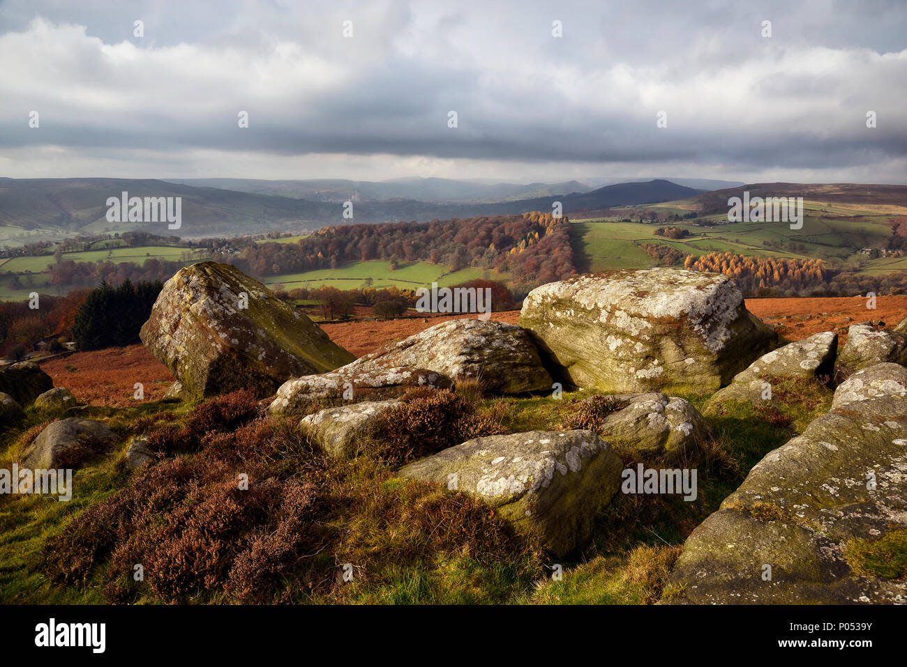 Herbst im Carhead Felsen Stockfoto