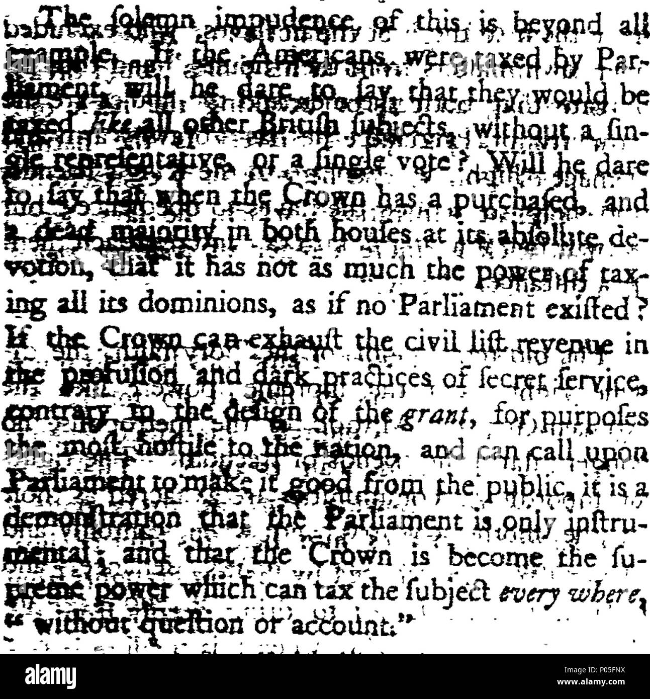 . Englisch: Fleuron aus Buch: eine Verteidigung der Beschlüsse und die Adresse des amerikanischen Kongresses, in Erwiderung auf die Besteuerung keine Tyrannei. Vom Autor von Regulus. Zu denen hinzugefügt werden, allgemeine Bemerkungen zu den führenden Prinzipien dieser Arbeit, wie in der London Evening Post der 2 d und 4. Mai veröffentlicht; und eine kurze Kette aus Abzügen von eine klare Position der Vernunft und der Erfahrung. 80 eine Verteidigung der Beschlüsse und die Adresse des amerikanischen Kongresses, in Erwiderung auf die Besteuerung keine tyrannei Fleuron T 053569-16 Stockfoto