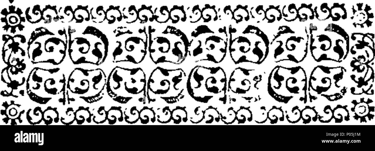 . Englisch: Fleuron aus Buch: ein Dialog zwischen zwei Engländer, in Den Haag. Zu dem wird hinzugefügt, das Original in französischer Sprache. 89 ein Dialog zwischen zwei Engländer, in Den Haag. Zu dem wird hinzugefügt, das Original in französischer Sprache. Fleuron N 006363-1 Stockfoto