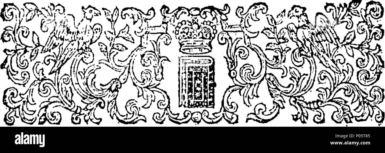 . Englisch: Fleuron aus Buch: Einen freundlichen Brief an die Juden, und eine rationale Gebet für Sie, um für ihre Umstellung auf die christliche Religion. Demütig seine Gnade der Erzbischof von Canterbury geweiht. Von Edward Goldney, Senr. Gent. 100 einen freundlichen Brief an die Juden, und eine rationale Gebet für Sie, um für ihre Bekehrung zum christlichen Religion Fleuron N 018641-4 Stockfoto