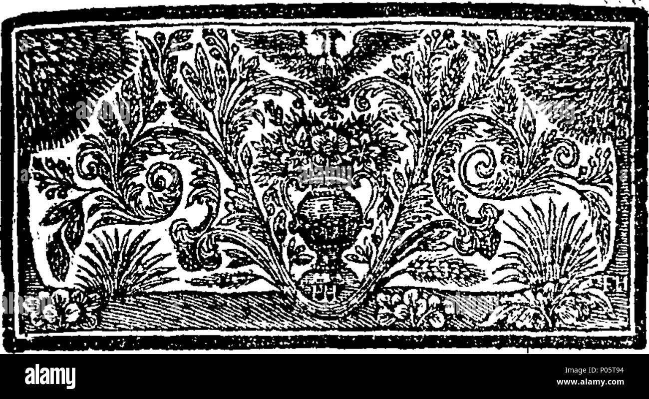 . Englisch: Fleuron aus Buch: ein freundlicher Brief an Dr. Bentley. Anlass würde durch seine neue Ausgabe von Paradise Lost. Durch ein Gentleman der Christ-Church College, Oxon. 100 einen freundlichen Brief an Dr. Bentley Fleuron T 040243-4 Stockfoto