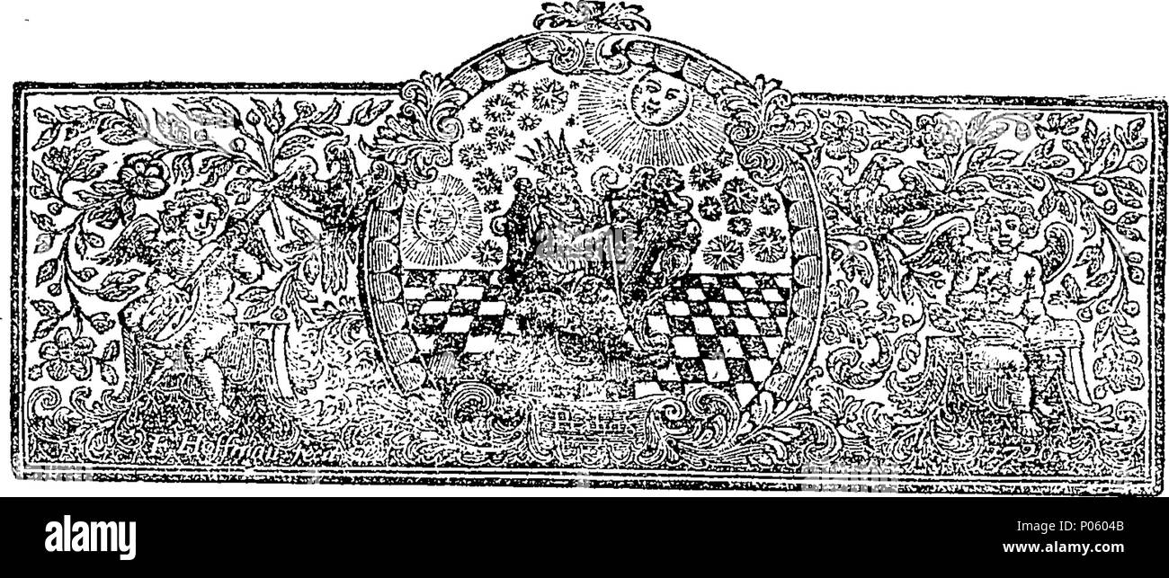 . Englisch: Fleuron aus Buch: eine Demonstration des Messias. In denen die Wahrheit der christlichen Religion erwiesen ist, gegen alle Feinde davon; aber vor allem gegen die Juden. In drei Teile. Durch ... Richard spät Herrn Bischof von Bath und Wells. 81 eine Demonstration der Messias Fleuron T 082372-5 Stockfoto