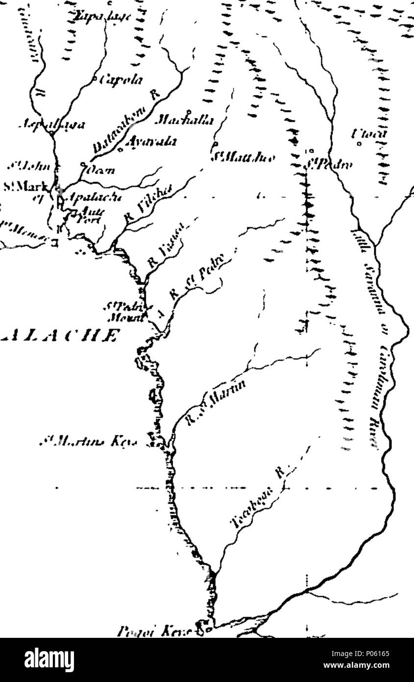 . Englisch: Fleuron aus Buch: eine Beschreibung des East-Florida, mit einer Zeitschrift, die von John bartram von Philadelphia gehalten, Botaniker Seiner Majestät für die Floridas; auf einer Reise von St. Augustine auf dem Fluss St. John, so weit wie die Seen. Mit erläuternden botanische Notizen. Illustriert mit einer genauen Karte von East Florida und zwei Pläne; einer von St. Augustine, der andere in der Bucht von Espiritu Santo. 83 Eine Beschreibung der East-Florida, mit einer Zeitschrift, die von John bartram von Philadelphia gehalten, Botaniker Seiner Majestät für die Floridas; auf eine Reise von St. Fleuron N 006198-2 Stockfoto