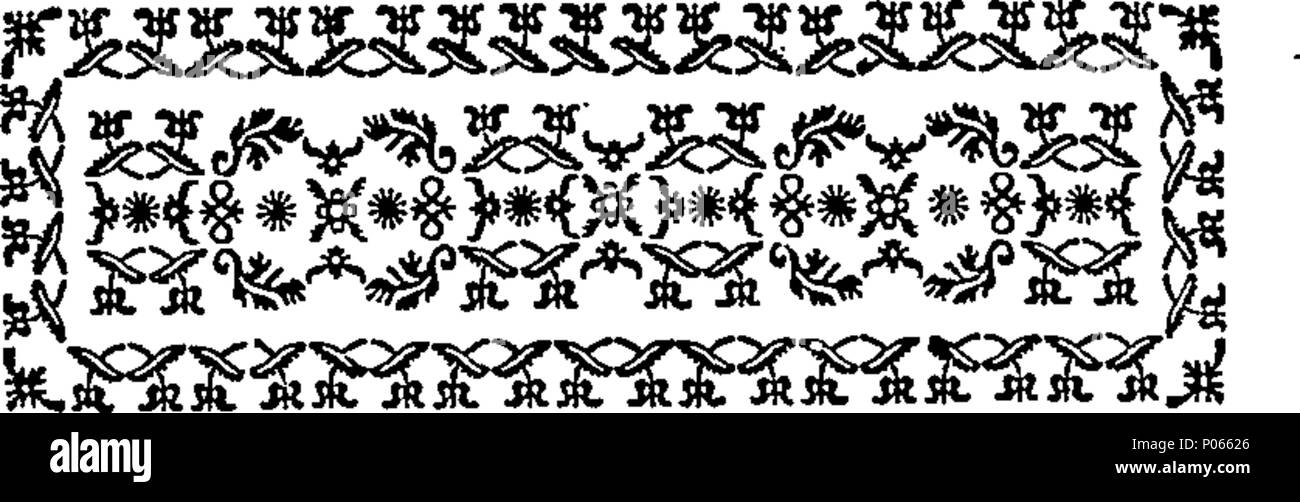 . Englisch: Fleuron aus Buch: Ein Diskurs über Kometen. Enthält eine kurze Beschreibung der echte System der Welt, und eine Aufzählung aller Entdeckungen, die noch nicht über diese temporäre Erscheinungen gemacht wurden, in Bezug auf ihre Umlaufbahnen, Formen, Geschwindigkeit, Größen, Entfernungen, Schwänze, &c. Besonders, dass deren Rückkehr ist in diesem oder im nächsten Jahr erwartet. Aus den Schriften von Sir Isaac Newton extrahiert, und andere Astronomen. Zu dem wird hinzugefügt, dem berühmten Autor, über den Einsatz von Kometen, der Ursprung der Materie; und seine Definition des Obersten bei Stockfoto