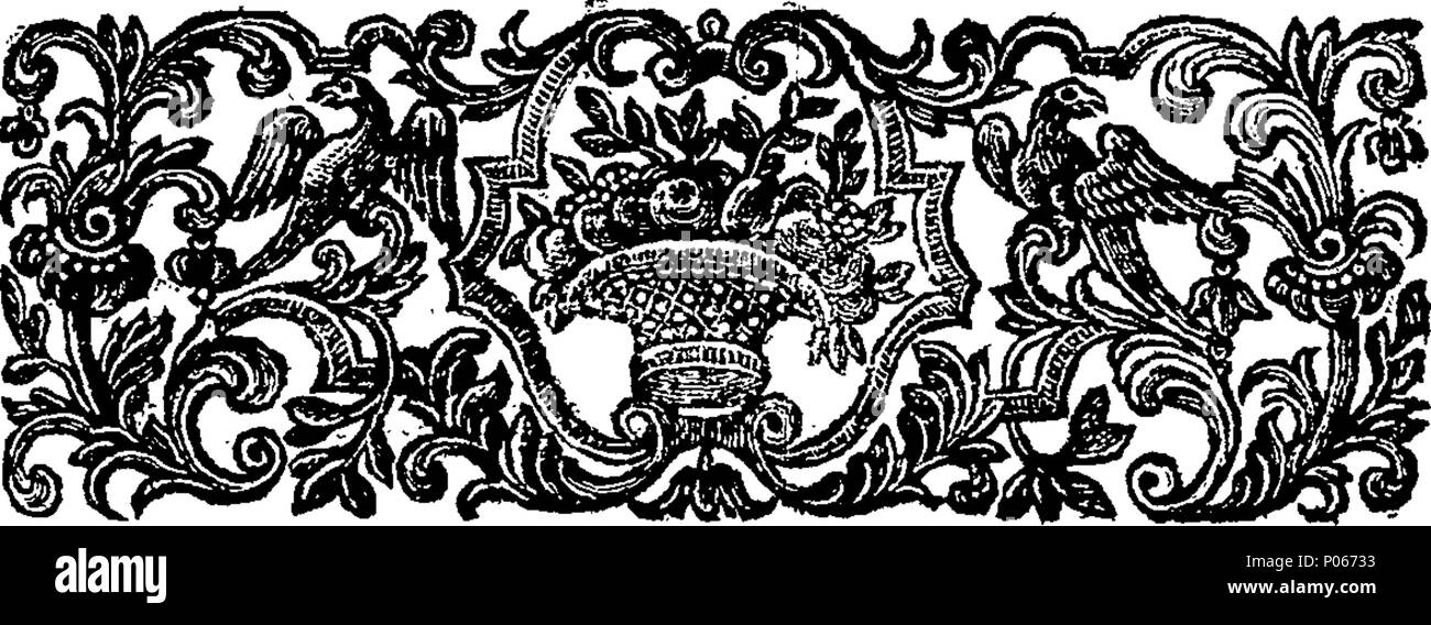 . Englisch: Fleuron aus Buch: eine Dissertation über Pferde: Worin nachgewiesen wird, die durch Tatsachen, sowie von den Prinzipien der Philosophie, die angeborenen Eigenschaften nicht vorhanden sind, und dass die Exzellenz dieses Tieres ist insgesamt mechanische und nicht im Blut. Von William Osmer. 95 eine Dissertation über die Pferde - worin nachgewiesen wird Fleuron N 007874-7 Stockfoto