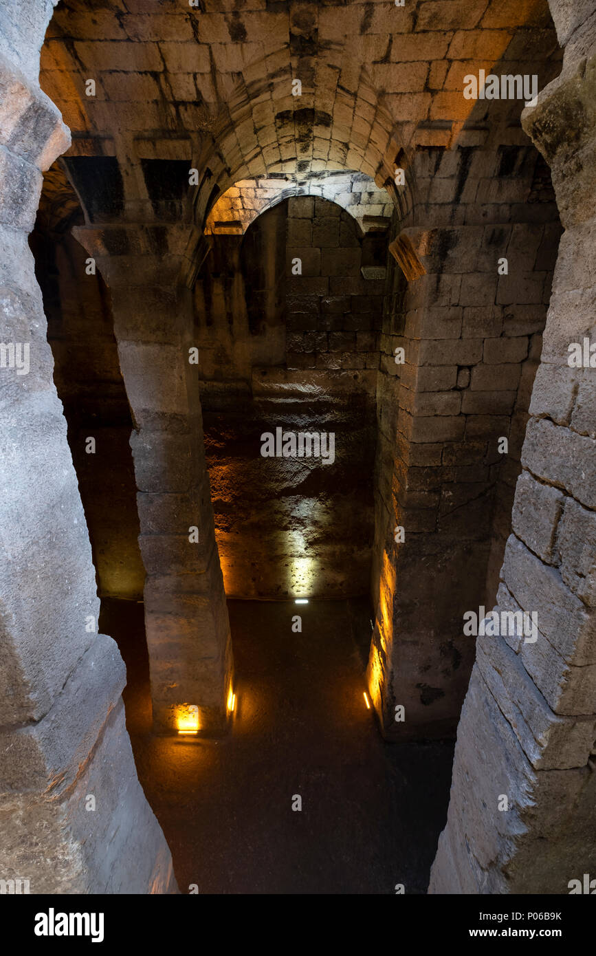 Wwater Zisterne von Dara antike Stadt in Mardin, Türkei. Stockfoto