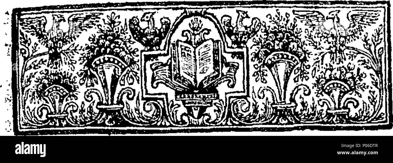 . Englisch: Fleuron aus Buch: Ein weiteres Konto der Leiden der verfolgten Protestanten in der archbishoprick von Salzburg: von authentick Papiere genommen. 102 Ein weiteres Konto der Leiden der verfolgten Protestanten in der archbishoprick von Salzburg - von authentick Papiere Fleuron T 119590-4 genommen Stockfoto