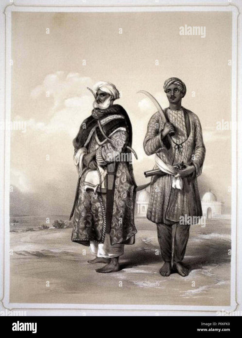 L 0021825 ein zemindar oder Bauer und ein puthan ein berühmter Wrestler. 1844. Emily Eden nach: Lowes Cato Dickinson 5 A zemindar oder Bauer der oberen Provinzen und eine puthan ein berühmter wrestler Stockfoto