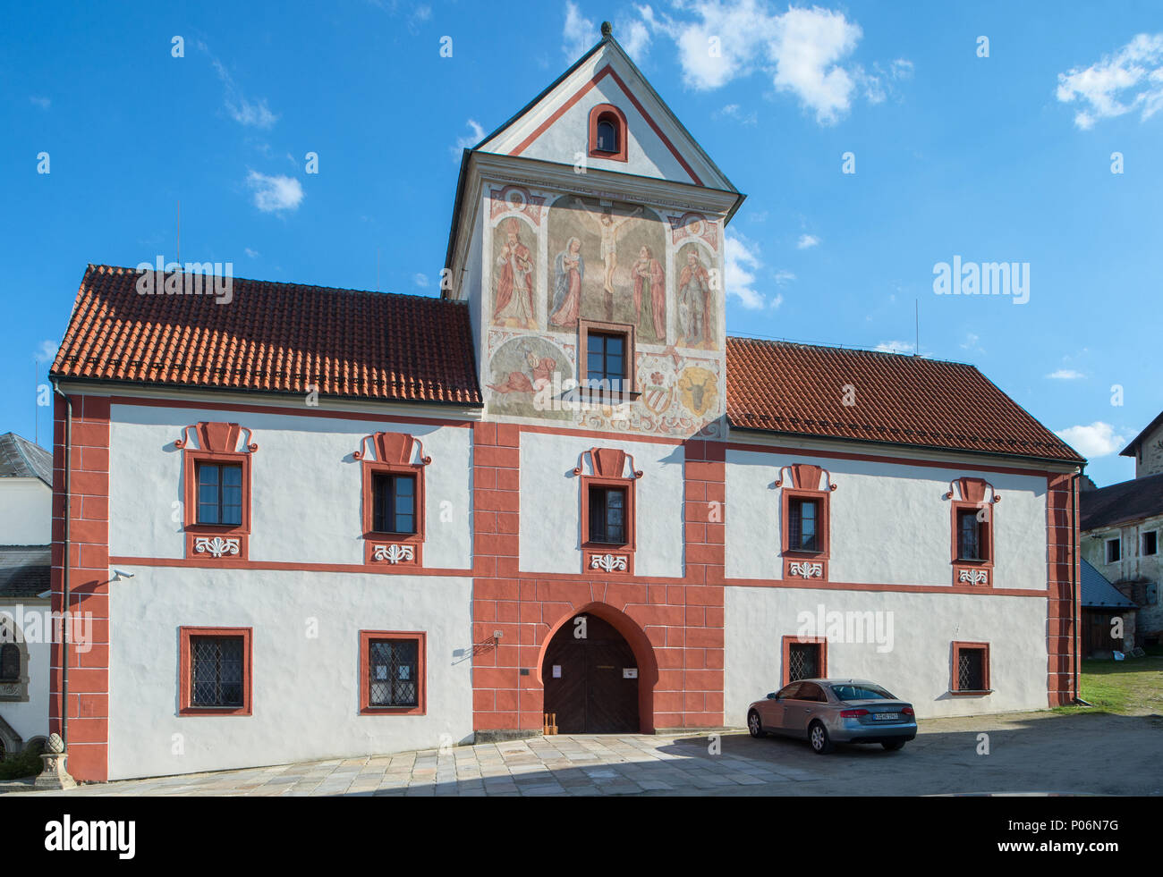 Hohenfurth, Tschechien, Kloster Bibliothek des Kloster Vyšší Brod Stockfoto