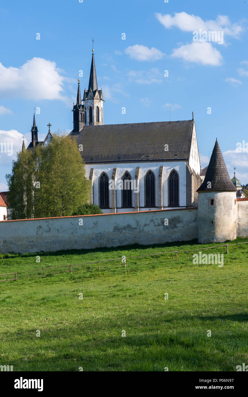 Hohenfurth, Tschechien, Klosterkirche des Kloster Vyšší Brod Stockfoto