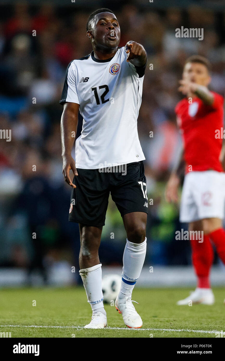 Leeds, Großbritannien. 7 Jun, 2018. Joel Campbell von Costa Rica während der internationalen Freundschaftsspiel zwischen England und Costa Rica an der Elland Road am 7. Juni 2018 in Leeds, England. (Foto von Daniel Chesterton/phcimages.com) Credit: PHC Images/Alamy leben Nachrichten Stockfoto