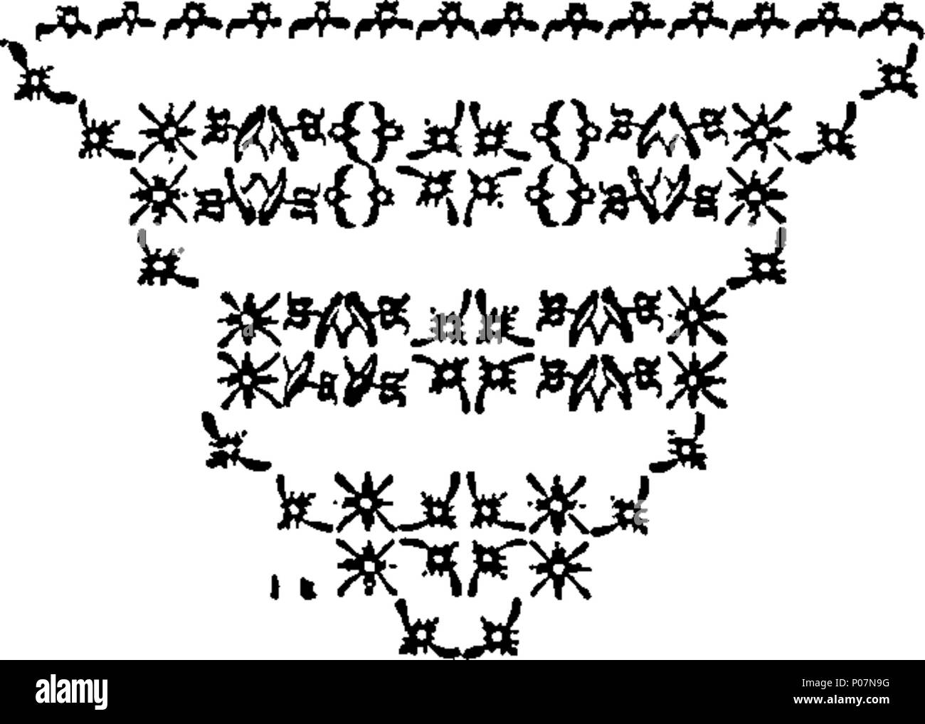 . Englisch: Fleuron aus Buch: eine geografische Darstellung der Karte von Indien, aus dem Französischen von Monr übersetzt. D'Anville, ... mit einigen Erläuterungen und Anmerkungen, die von William Herbert, hydrographer. 111 Eine geografische Darstellung der Karte von Indien, aus dem Französischen von Monr Fleuron T 112942-8 übersetzt Stockfoto