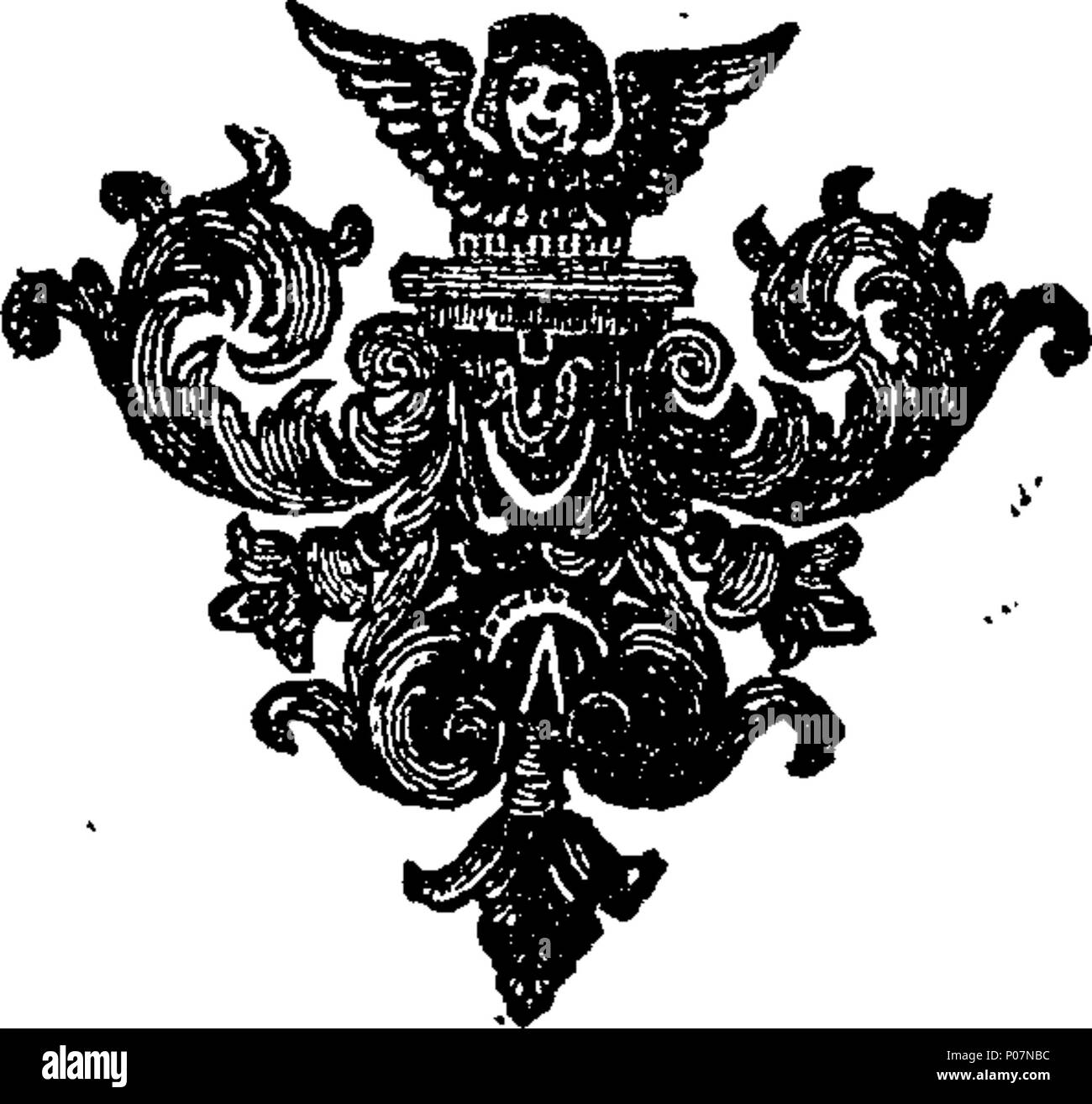 . Englisch: Fleuron aus Buch: Ein goldenes Mine von Schatz öffnen würde für die Holländer. Durch ein Liebhaber von Großbritannien. 111 Eine goldene Grube von Schatz öffnen würde für die Holländer. Durch ein Liebhaber von Großbritannien. Fleuron N 018258-3 Stockfoto