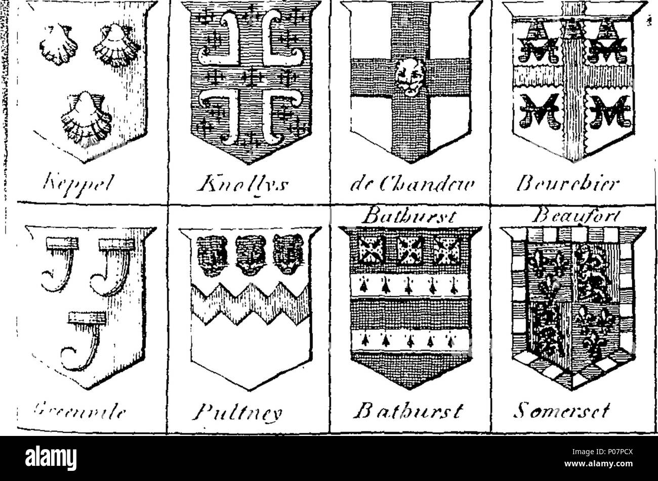 . Englisch: Fleuron aus Buch: eine Hilfe für Englische Geschichte; mit einer Abfolge von alle Könige von England, der Englisch, Sachsen, und die Briten;... Von Peter Heylyn, ... mit einer vollständigen Liste der genannten Richter: jetzt erste veröffentlichte, von Paul Wright,... 113 Hilfe für Englische Geschichte; mit einer Abfolge von alle Könige von England Fleuron T 107428-32 Stockfoto