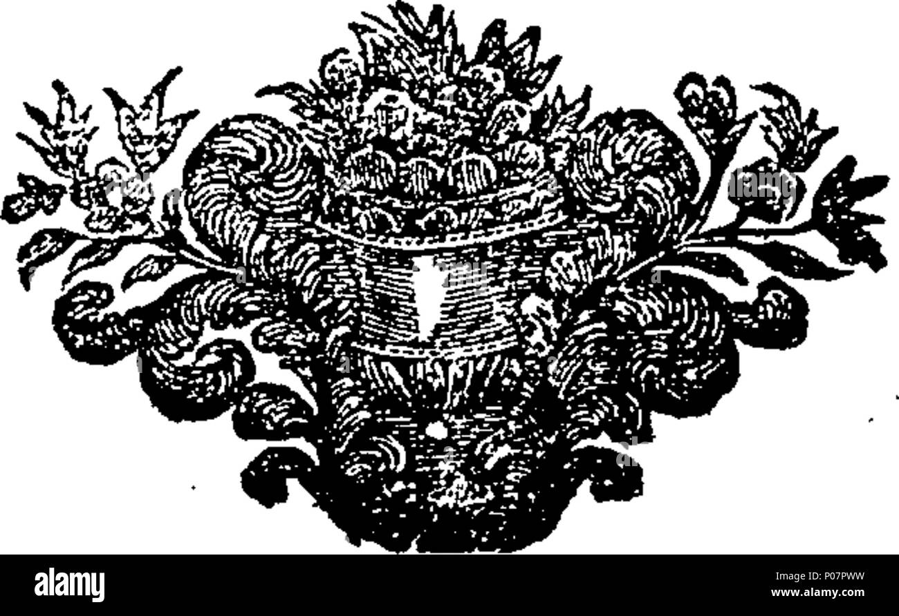 . Englisch: Fleuron aus Buch: eine Predigt von Papst Clemens XI. Wie liefern würde, das von ihm in St. Peter im Vatikan. Am Fest der heiligen Apostel Petrus und Paulus, im Jahre des Herrn 1717, die anlässlich der Pretender ist dort vorhanden sind. 114 eine Predigt von Papst Clemens XI Fleuron T 199260-6 Stockfoto