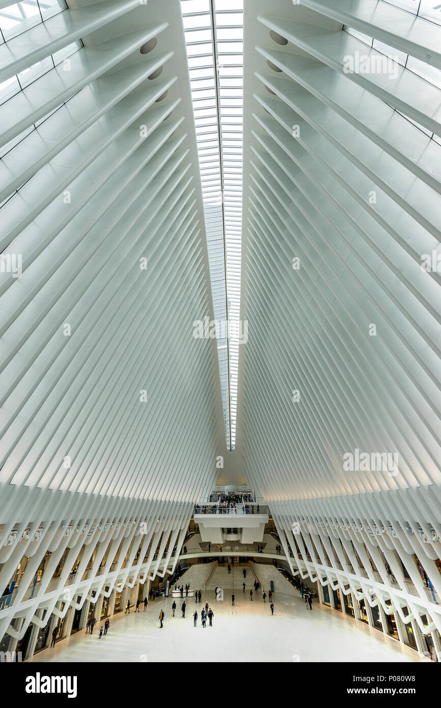 Oculus Zwischendecke auf das World Trade Center in New York Stockfoto