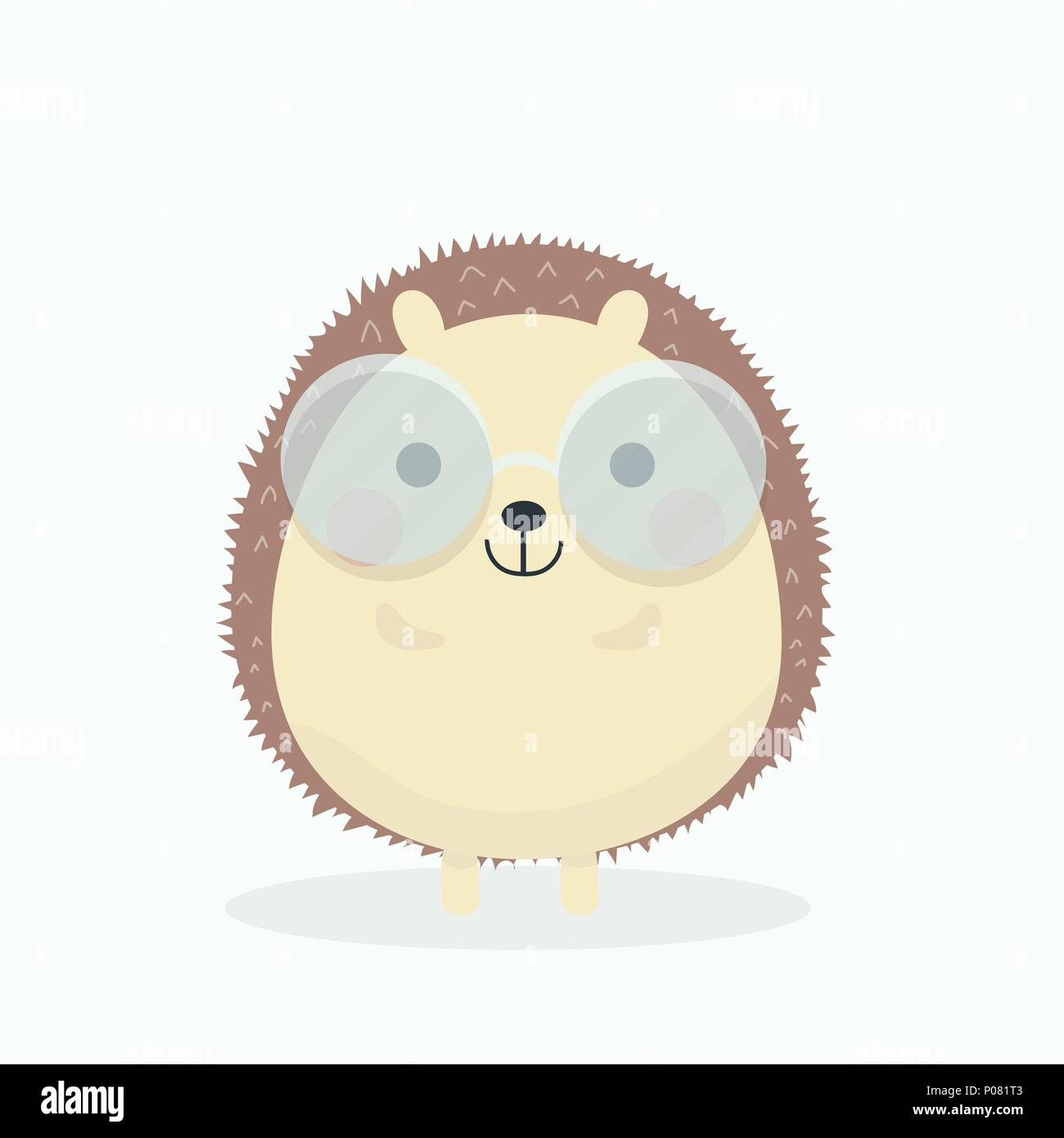 Cute porcupine cartoon Vector Illustration auf hellen Hintergrund. Stock Vektor