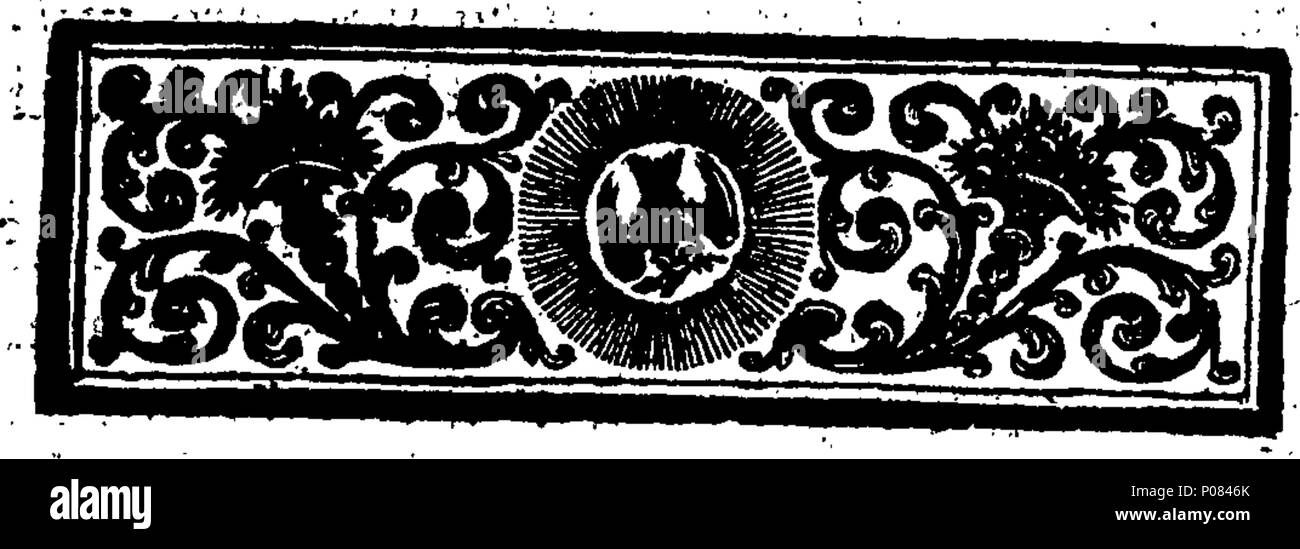 . Englisch: Fleuron aus Buch: ein Brief von einem Mitglied des Parlaments, in Bezug auf die Befreiung der Armen insolventen Gefangenen für Schulden, durch die mehrere Petitionen an das House of Commons. Und einen Vorschlag für die Britische strengthning Plantagen in Amerika. 121 in einem Brief an ein Mitglied des Parlaments Fleuron T 002622-1 Stockfoto