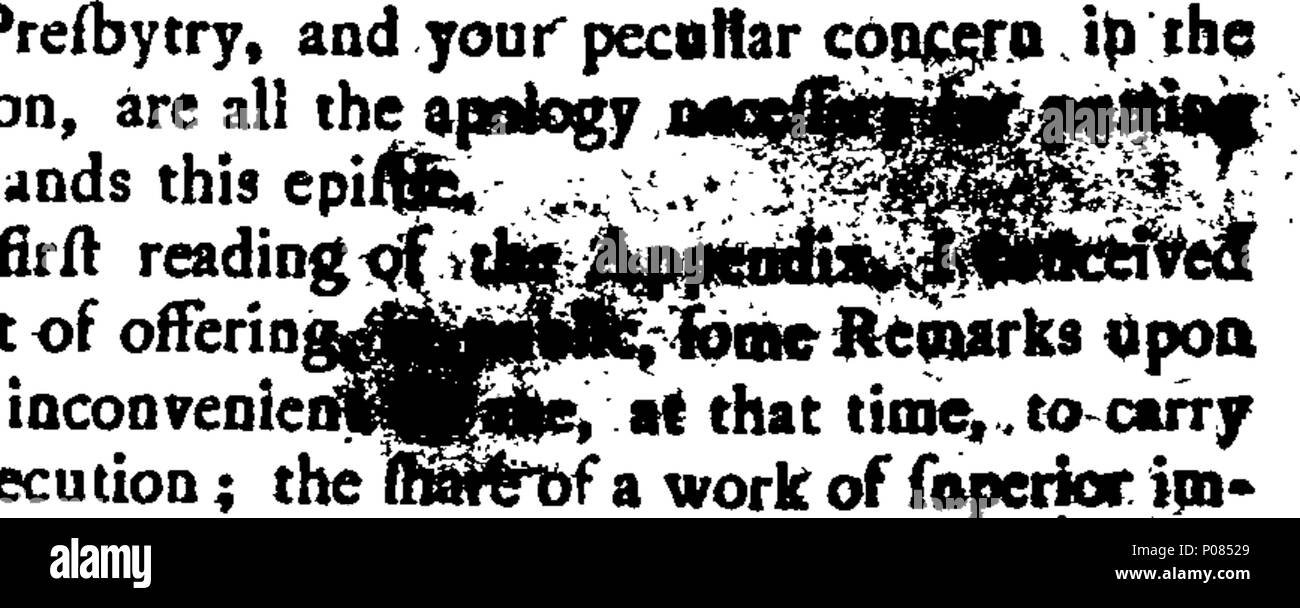 . Englisch: Fleuron aus Buch: ein Brief, &c. 126 ein Brief, etc. Fleuron T 155021-1 Stockfoto