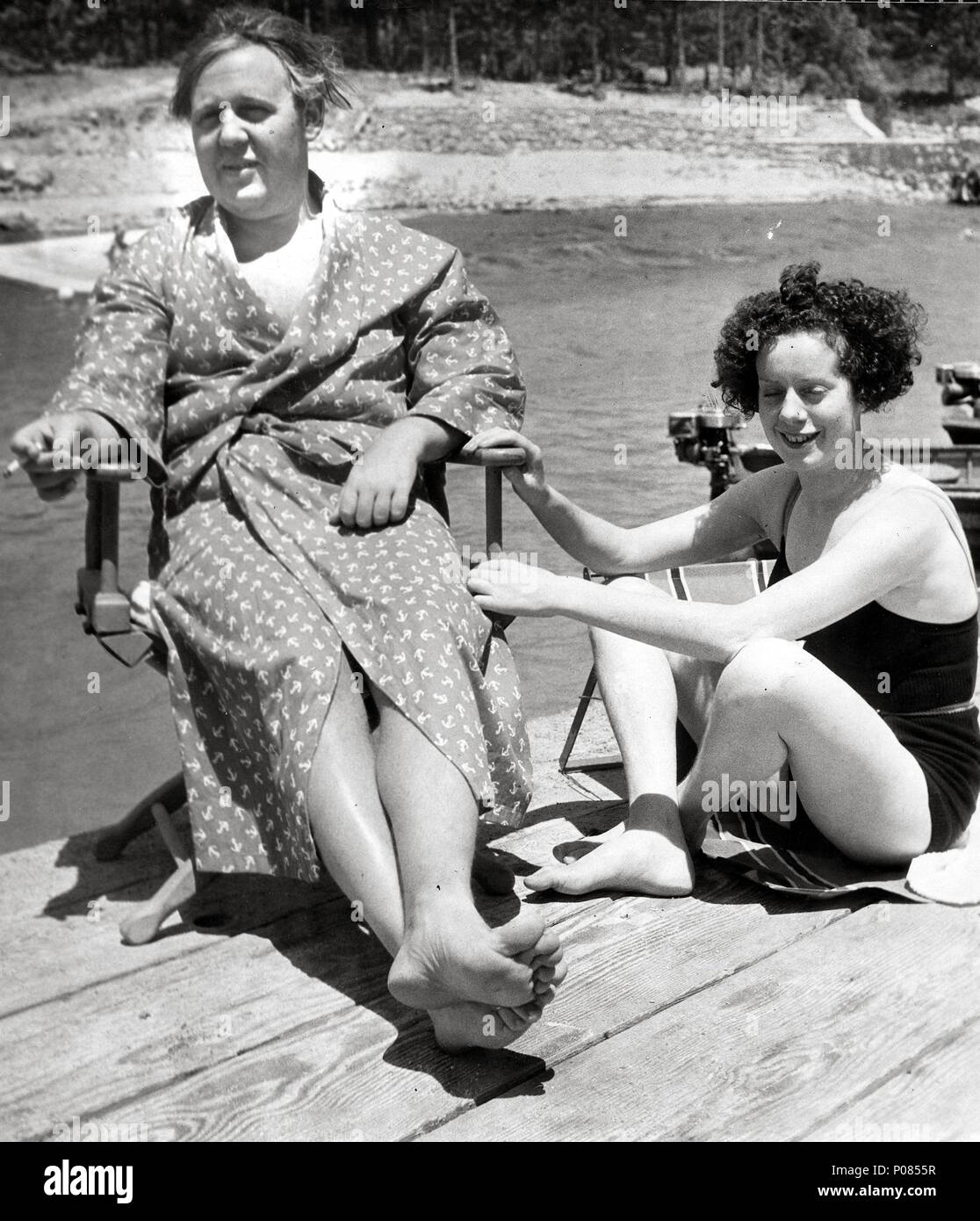 Stars: Elsa Lanchester; Charles Laughton. Stockfoto